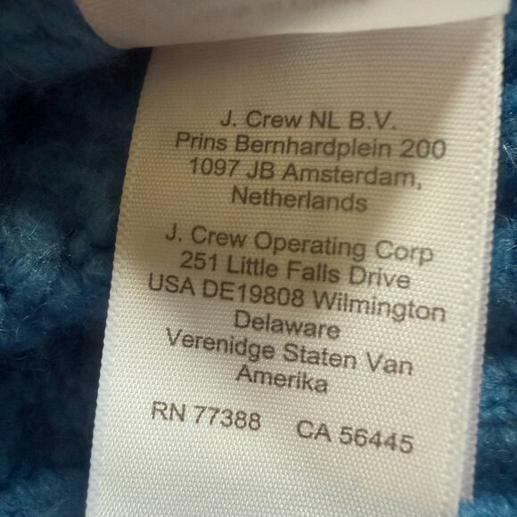 J. Crew Stretch Cable Knit Cardigan Cerulean Blue - Picture 7 of 14